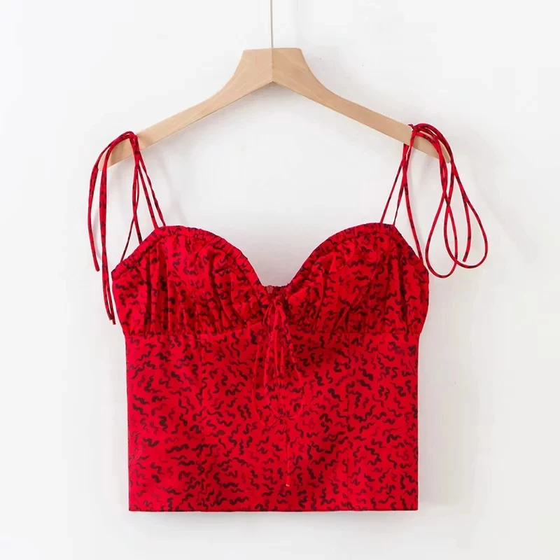 Женские летние топы сексуальный топ на бретельках винтажная шифоновая блузка с