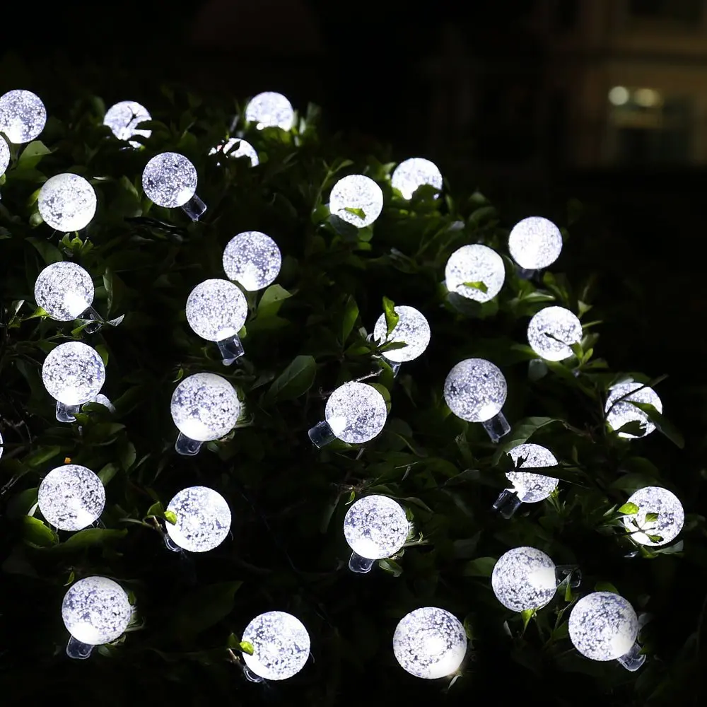 Лампы на солнечных батареях 7.5 м 30 светодиодов хрустальный шар Luz