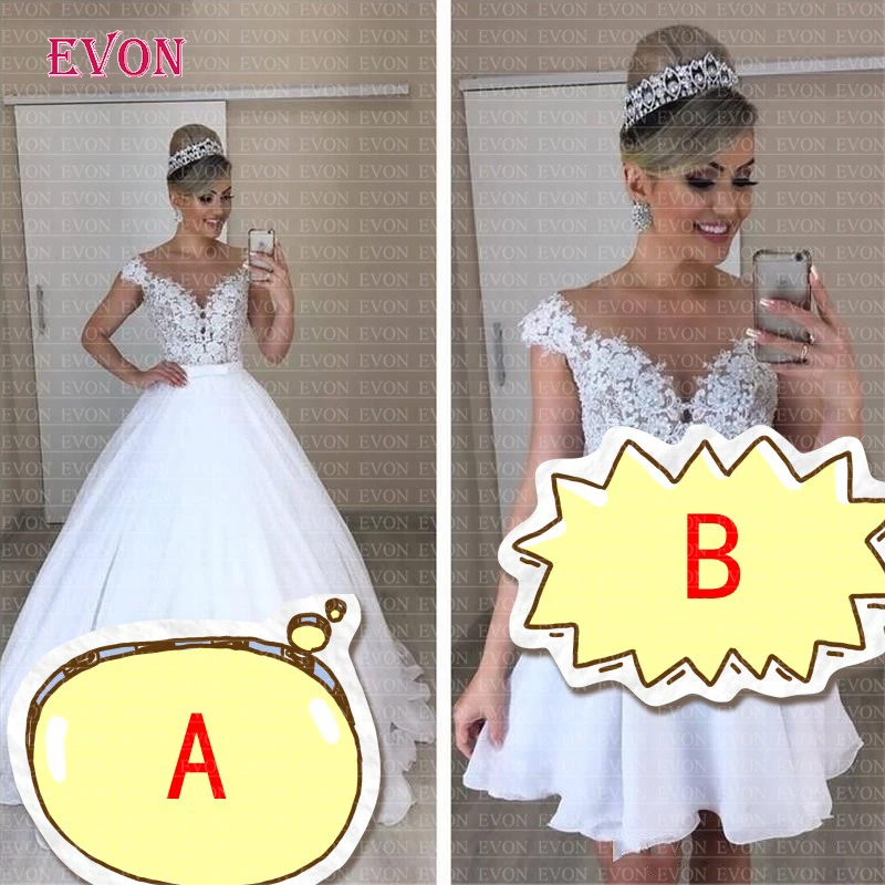 Дешевые Vestido de noiva A или B Стиль шифон свадебное платье в стиле бохо 2019 Sheer Illsion О