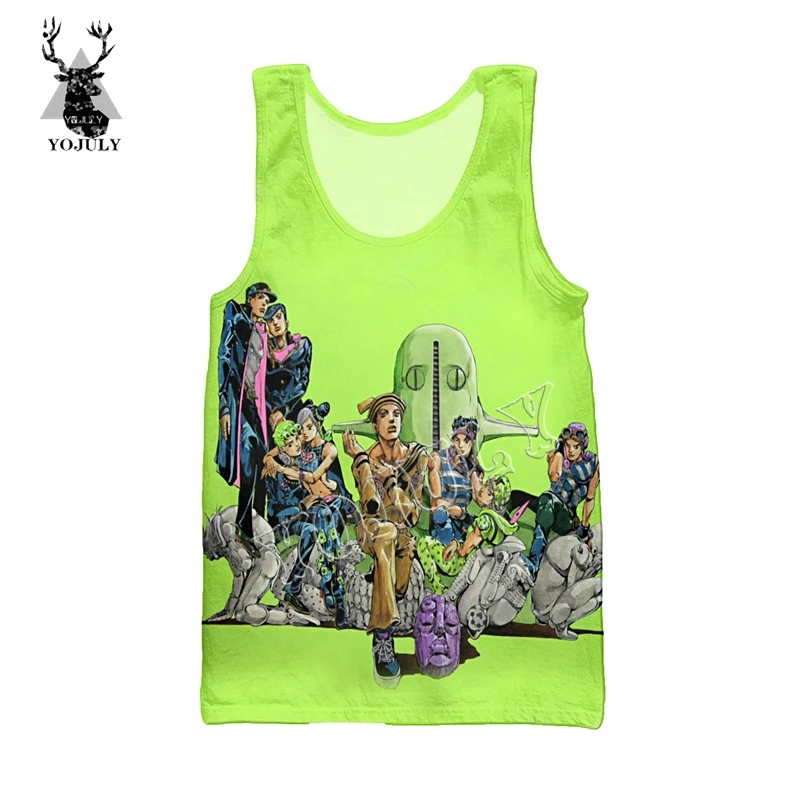 17 YOJULY Summer Unisex sleeveless shirts 3D Print Anime JoJo Bizarre Adventure Men Vest Women Casual Funny Tops Clothing Ve23 - Цвет: 17