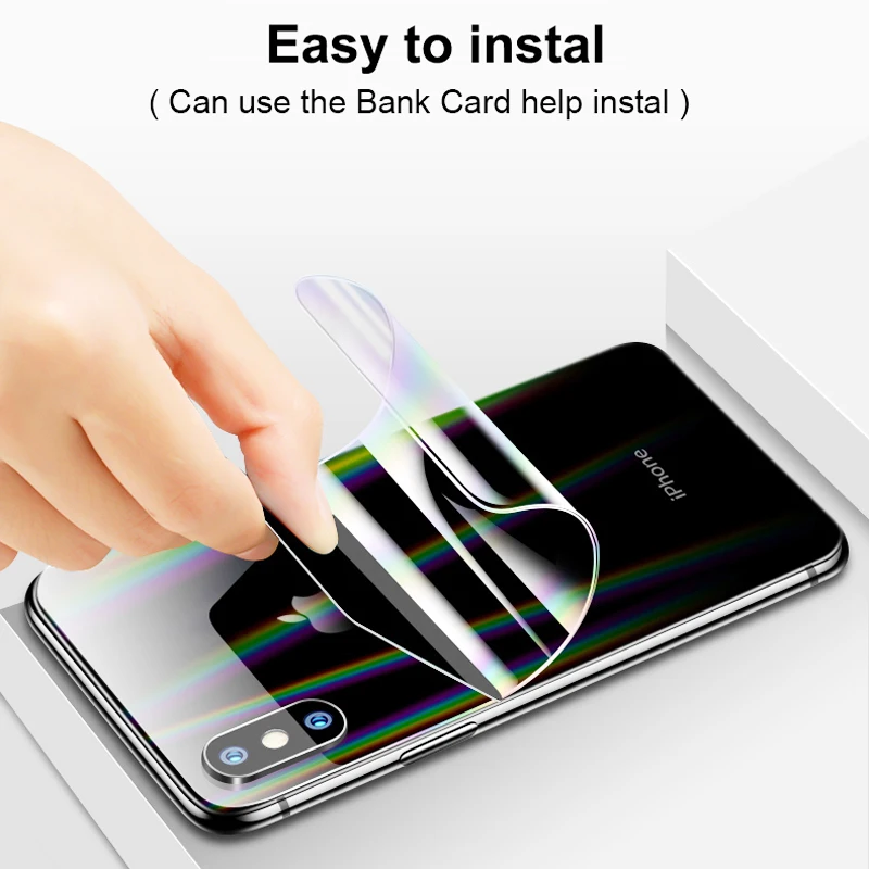 Akcoo Радужная задняя пленка для iPhone 11 Pro задняя защитная пленка aurora градиентная пленка для iPhone 6S 7 8 Plus XS Max задняя защитная пленка