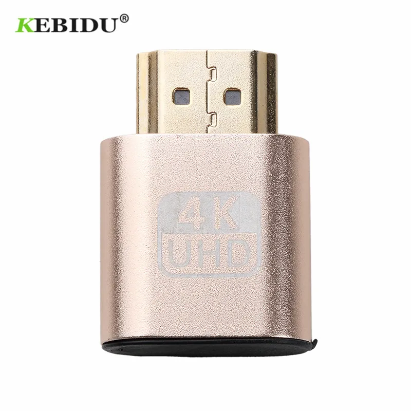 Kebidu VGA виртуальной разъем HDMI Совместимость адаптера для манекена эмулятор