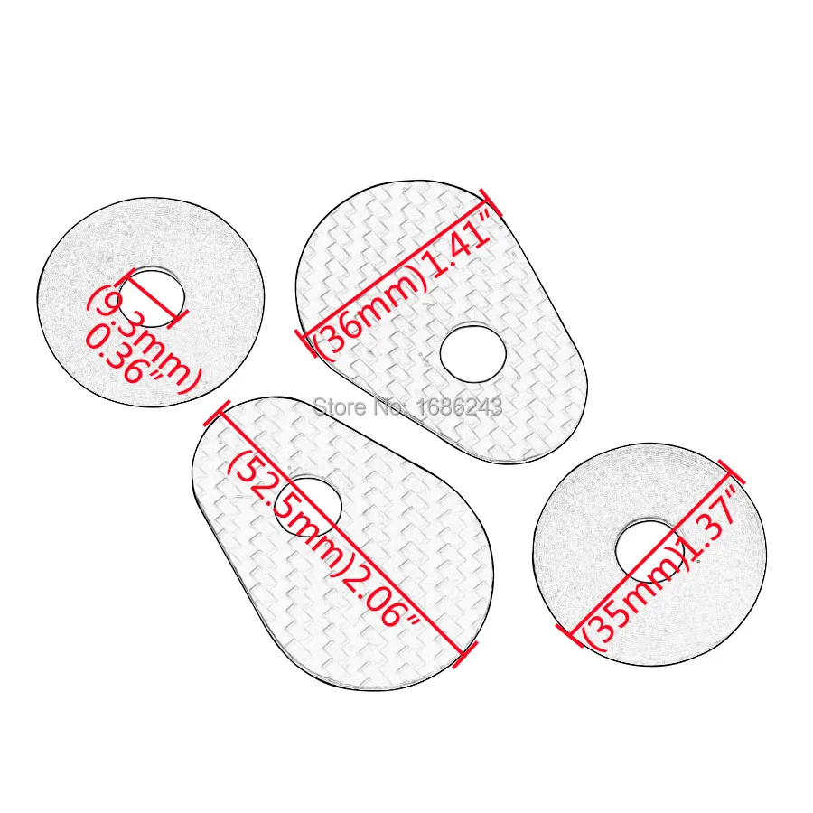 

Motorcycle 4 Pcs Carbon Turn Signal Adapter Plate Fits For Kawasaki Ninja ZX-6R ZX-7R ZX-12R ZZR