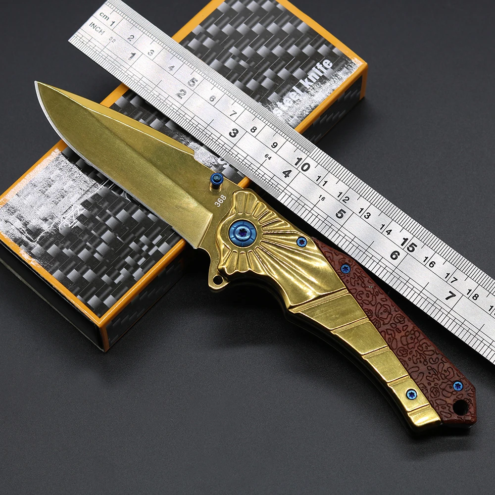 Tactical Folding Knives 5Cr13Mov Blade Steel Rosewood Handle Knife Camping Survival Pocket Outdoor Hunting Knife