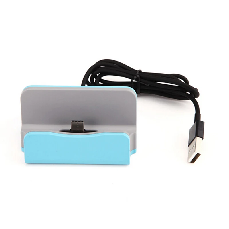 Blue Многофункциональное Зарядное устройство USB, держатель для телефона, зарядная док-станция, поддержка всех смартфонов Android, держатель для samsung Galaxy S6, S6, htc - Цвет: Blue