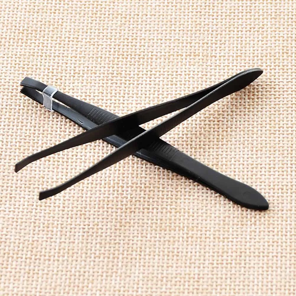 

1pc Eyebrow Tweezer Hair Beauty Slanted Puller Stainless Steel Eye Brow Clips Makeup Tool Random Color