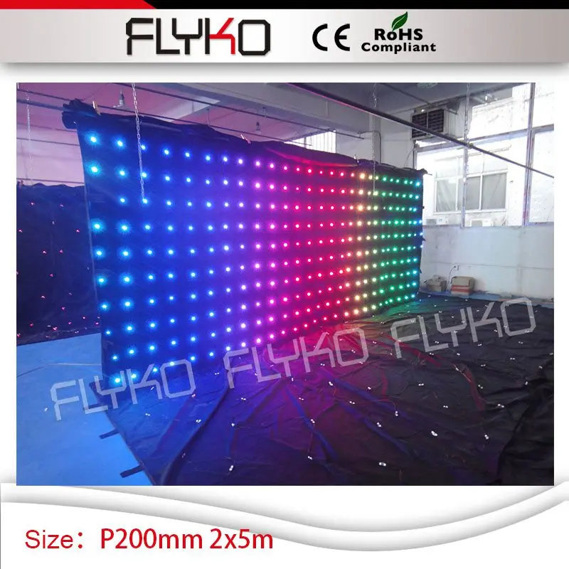 Светодиодное освещение xxx видео экран Рождественский Декор тканевой P20 led занавес