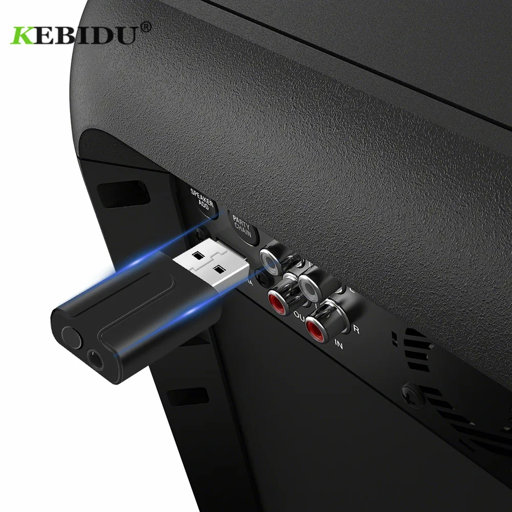 Беспроводной аудио ресивер KEBIDU с Bluetooth 5 0 стереозвук 3 мм AUX разъем USB-приемник мини