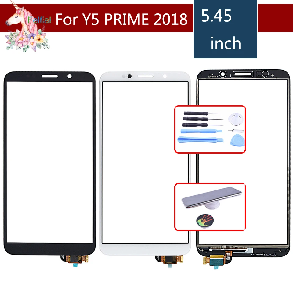 

5.45" Touchscreen For Huawei Y5 PRIME 2018 DRA-L02 DUAL DRA-L22 Touch Screen Touch Panel Sensor Digitizer Front Glass Outer Lens