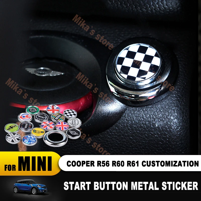 Для Mini Cooper R56 R60 R61 countryman автомобильный Стайлинг новые наклейки для кнопок украшения аксессуары кнопка запуска стикер