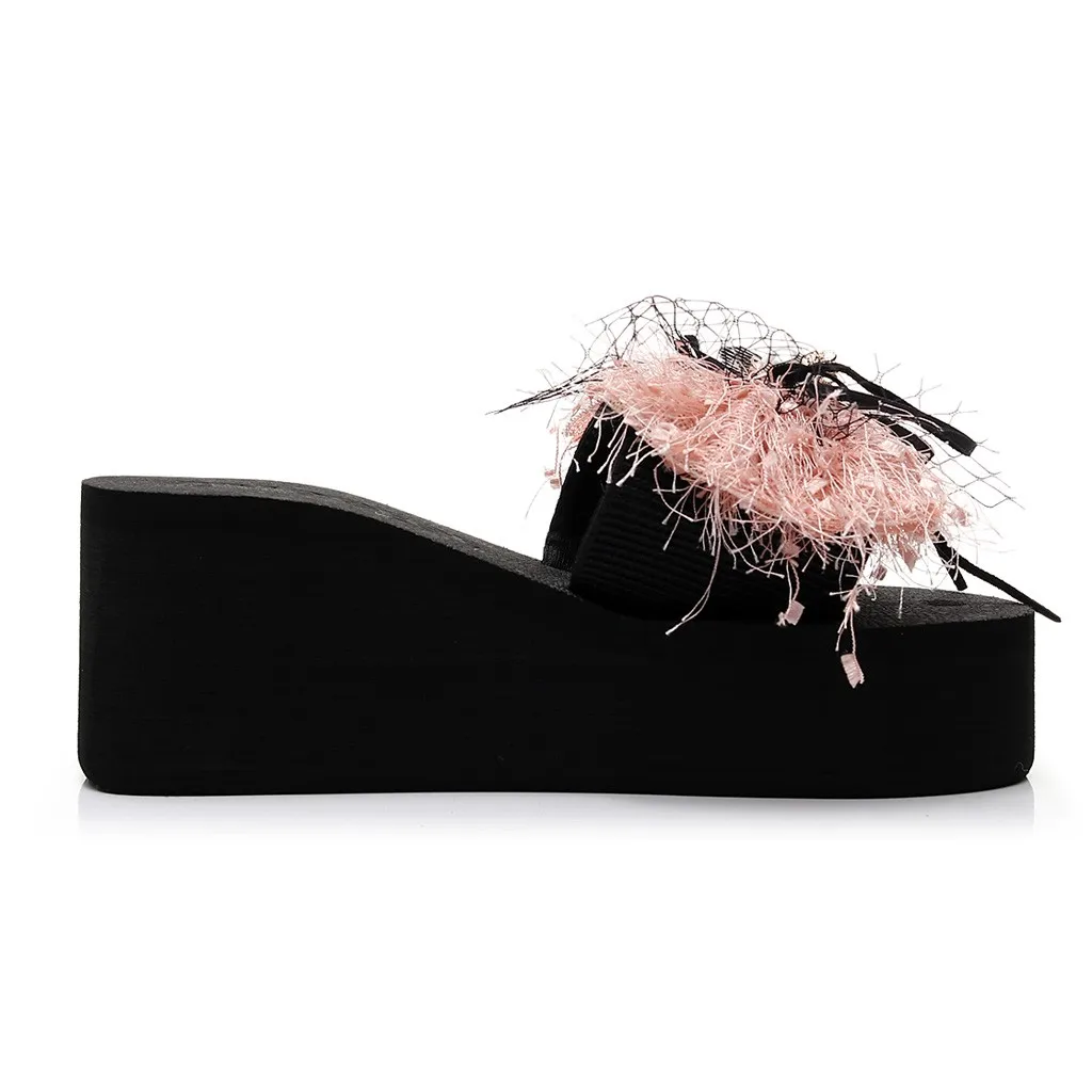 Женские слиперы пляжные сланцы Вьетнамки сандалии для ванной с круглым носком