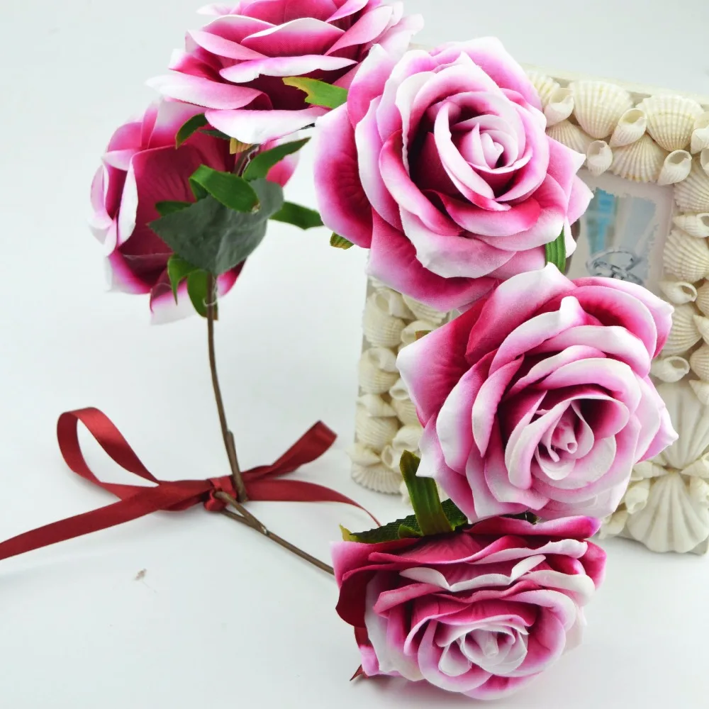 

Fashion Women Bride Flower Headband Bohemian Style Rose Flower Crown Hairband Ladies Adjustable Beach Hair Accessories