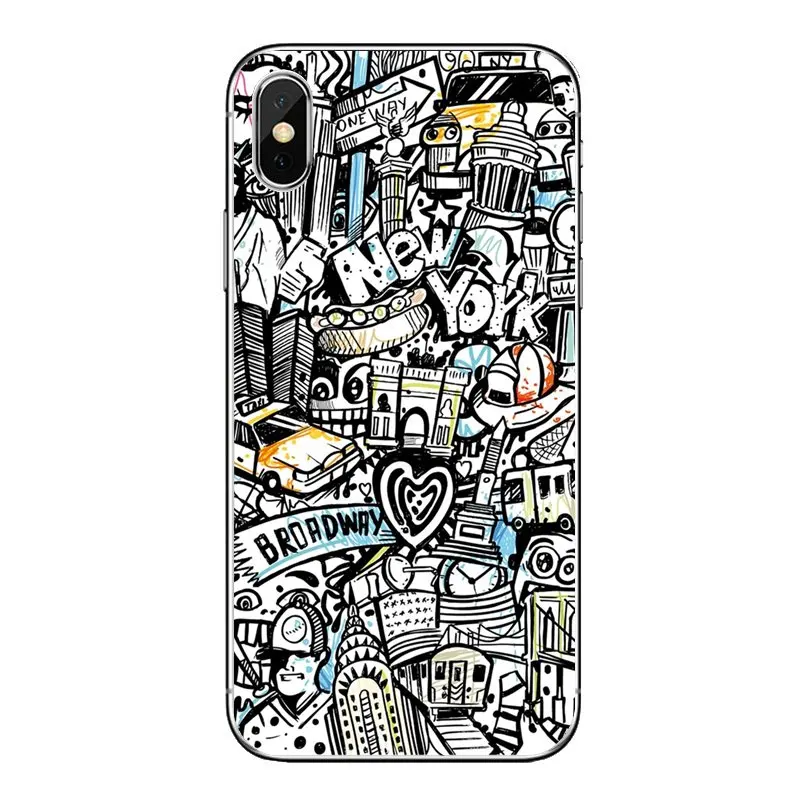 For Nokia 2 3 5 6 8 9 230 3310 2.1 3.1 5.1 7 Plus Transparent Soft Cases Covers Gambar Graffiti Skull Street Art | Мобильные