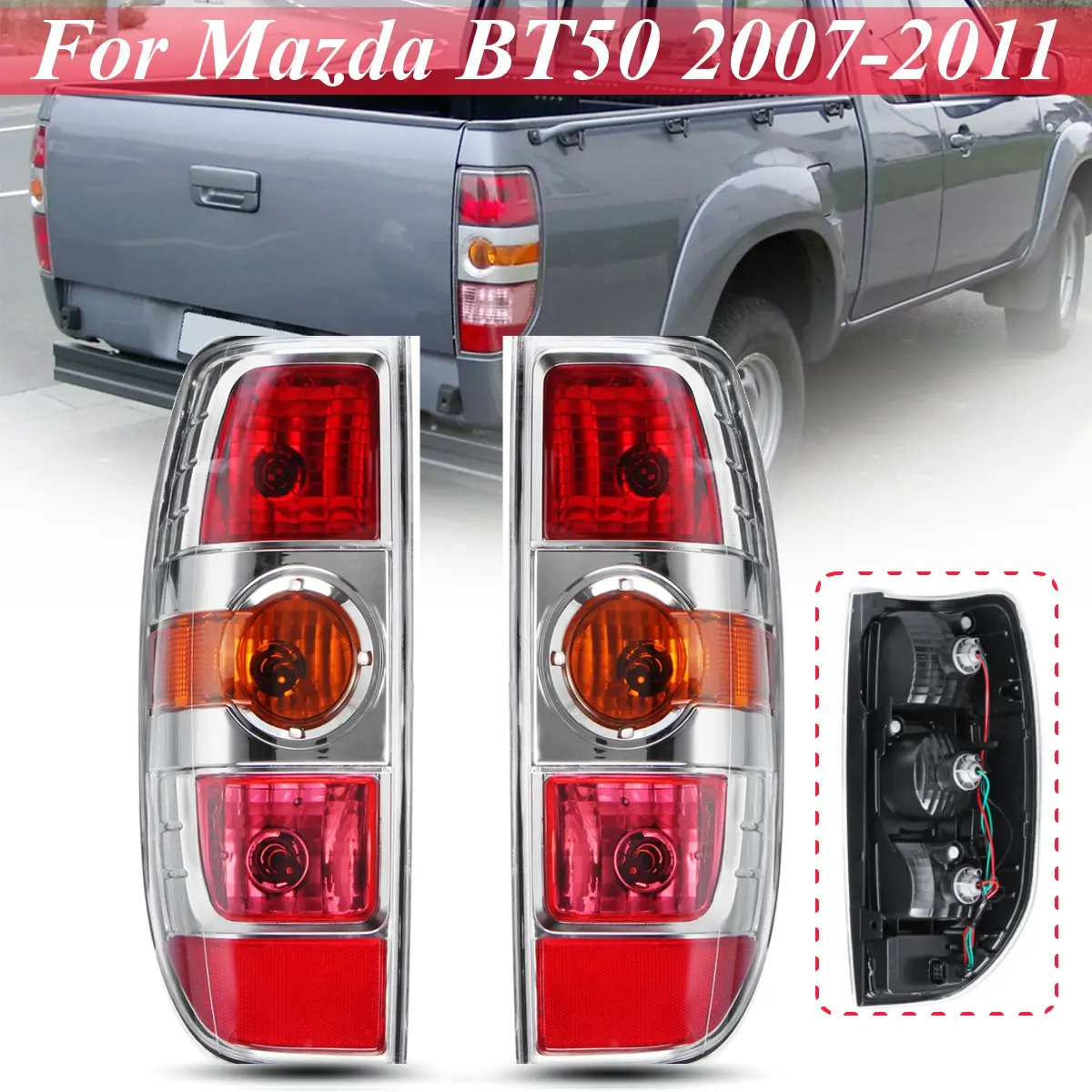 2011 Пикап для mazda BT50 BT-50 задний светильник Лампа Стоп задний противотуманный лампа фонарь заднего хода хвост светильник s светодиодная лампа ЖГУТ