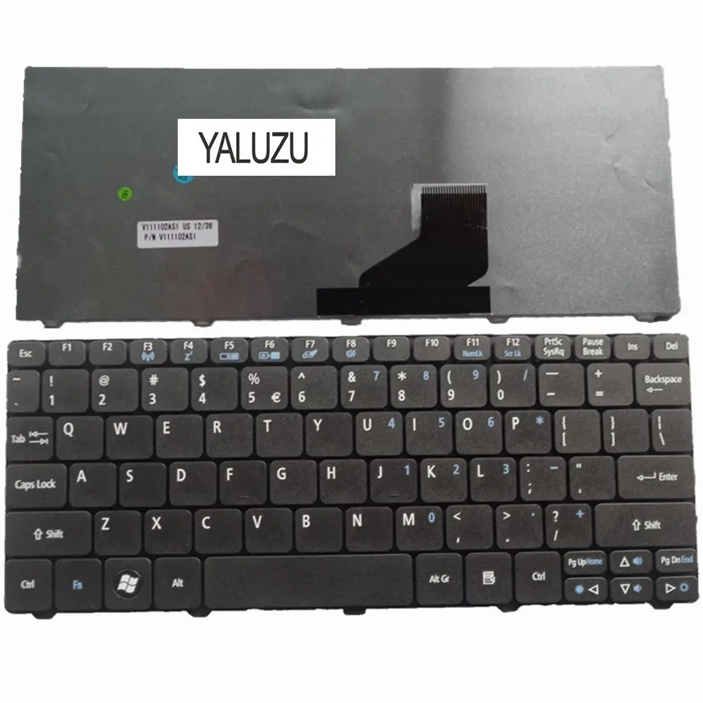 YALUZU США черная новая английская клавиатура для ноутбука Acer D257 D260 D270 EM350 N55C ZH9 ZE6 ONE