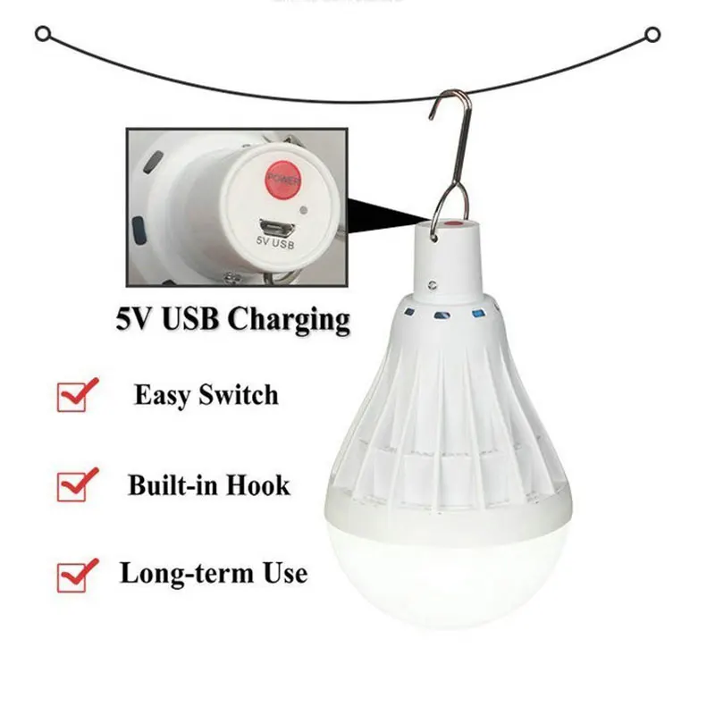 Портативный беспроводной Ультра яркий аварийный свет Светодиодные лампочки с