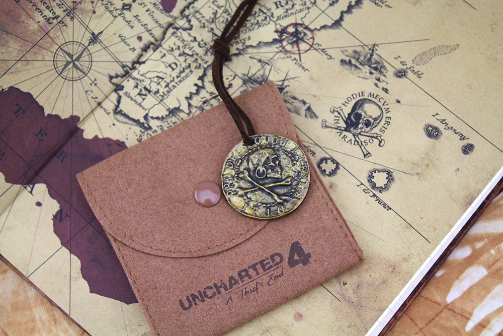 Uncharted 4 пиратский Золотая монета с ограниченным сумка из овечьей кожи и