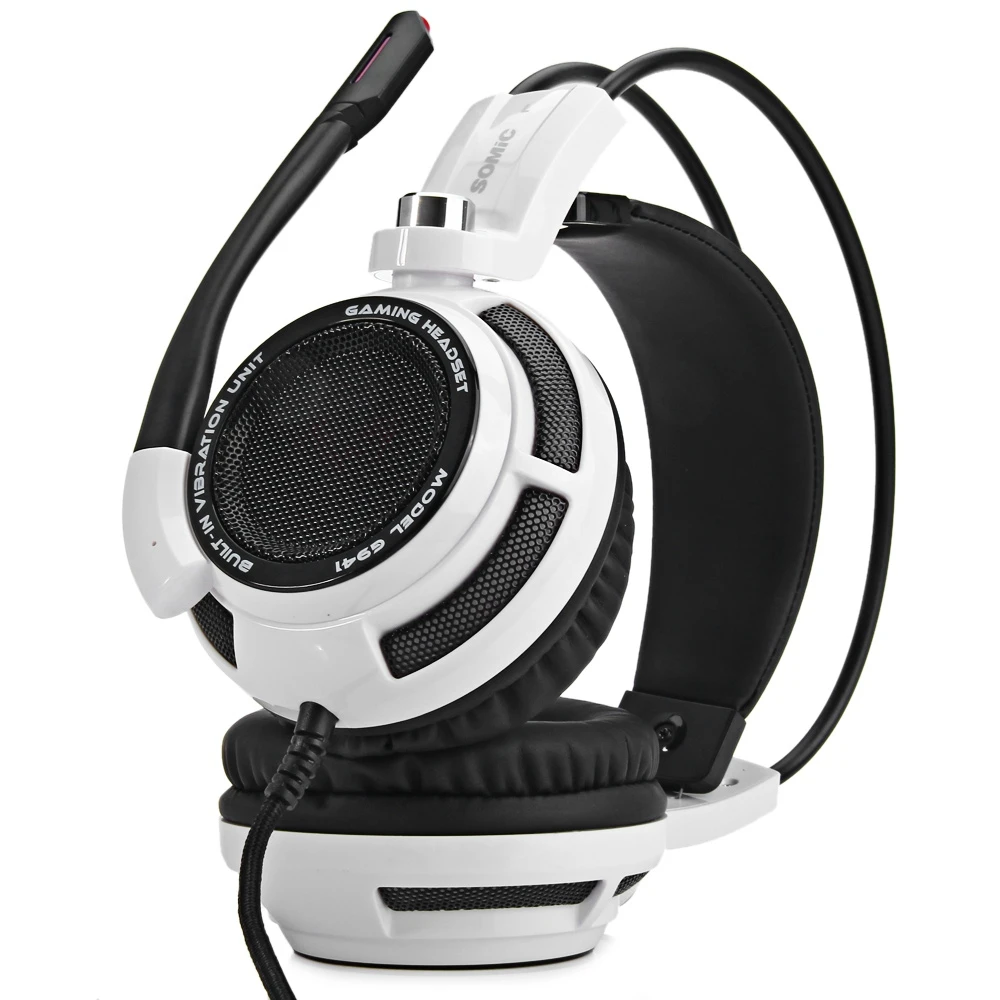 Original Somic G941 7.1 Virtual Surround Sound USB Gaming Headset Vibrating Glow Led Headband Headphone with Mic Voice Control|headphones