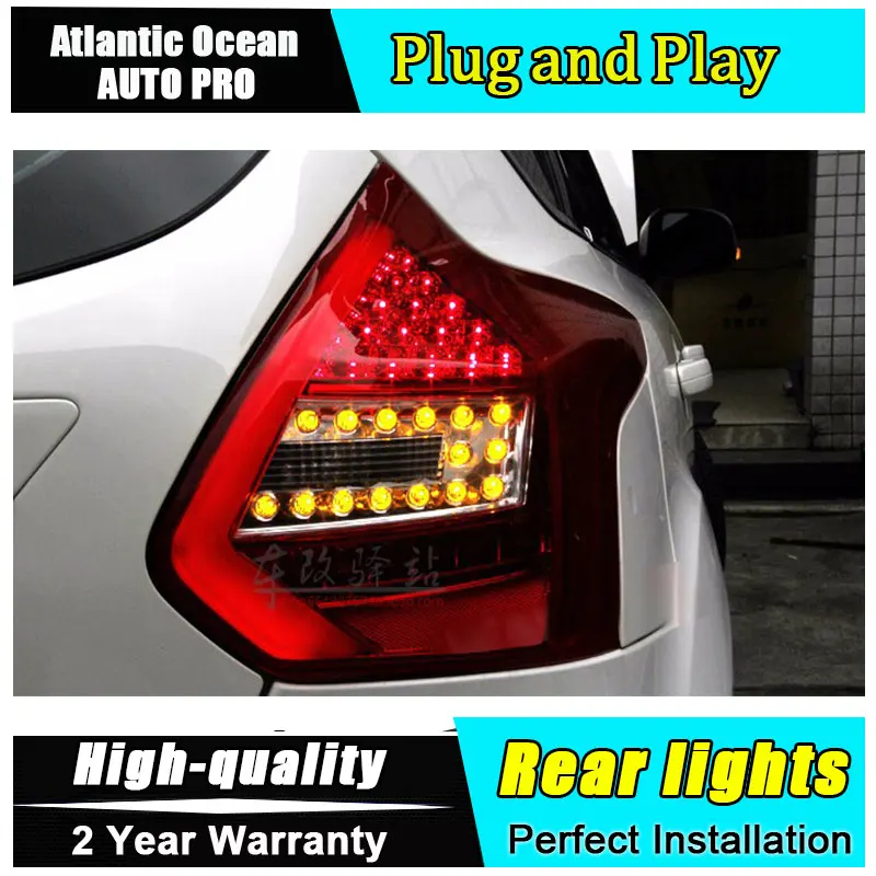 Автомобильный Стайлинг для Ford Focus 3 хвост светильник s 2012 2014 Хэтчбек светодиодный