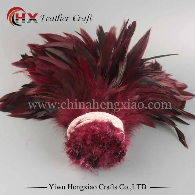 Wine red 100 перья для рукоделия шт./лот дешевые перо фазана,13-20cm, натуральный цвет Петух Перья куриное перо ювелирные изделия - Цвет: Wine red