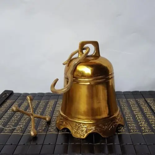 Фэншуй колокольчик народное искусство Китая China Brass Copper Тибетский буддистский