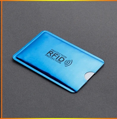 5 шт. Анти Rfid Блокировка ридер замок держатель для карт ID банковский Чехол для карт Противоугонный кредитный держатель для карт защита Алюминия H119 - Цвет: blue-card holder