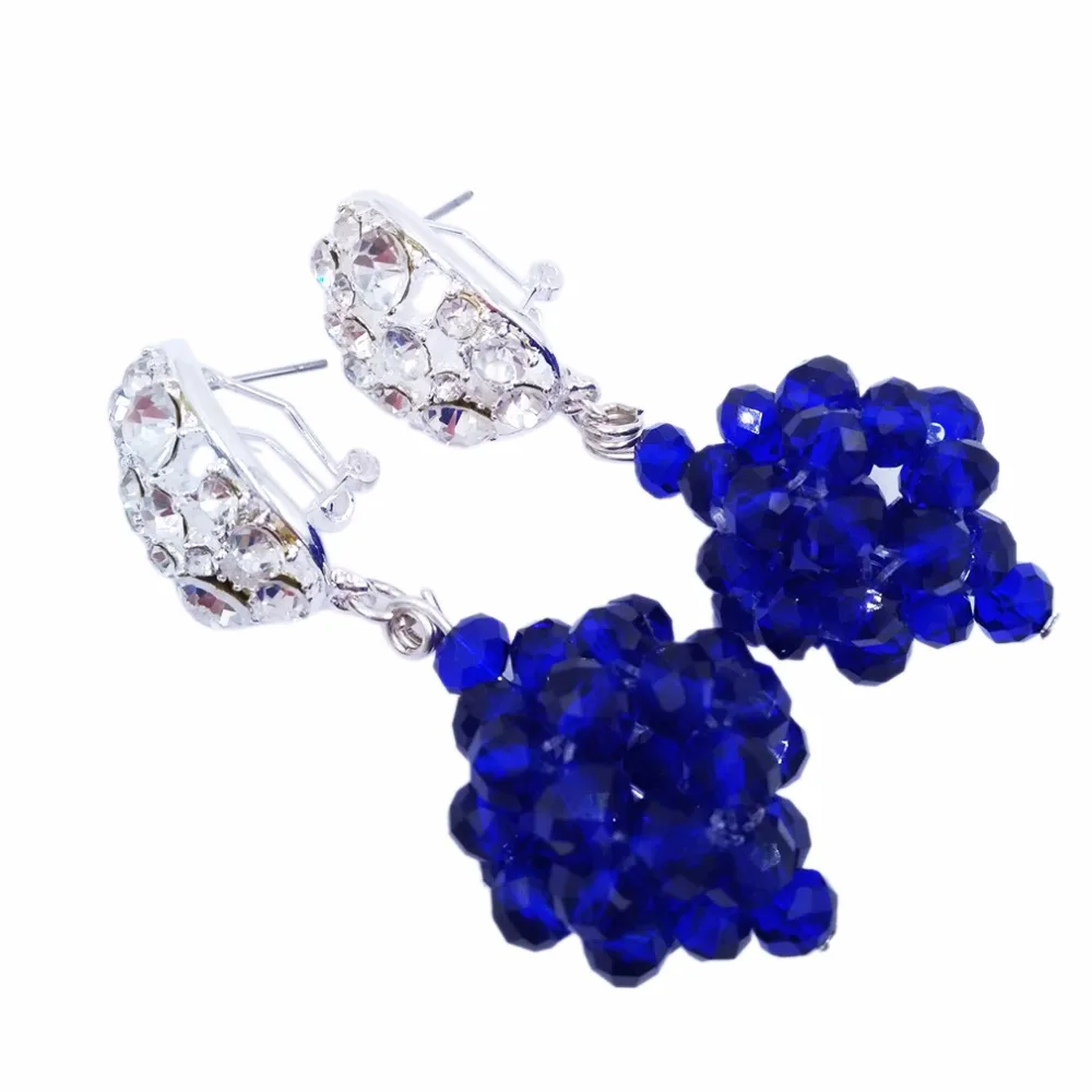 Модное ярко синее белое массивное ожерелье из нескольких нитей нигерийские