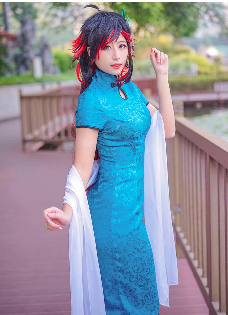 

Бесплатная доставка Аниме мир аоту для костюмированной вечеринки с рисунком персонажей из мультфильма на Хэллоуин cos сексуального передачи Riena женский Чонсам костюм