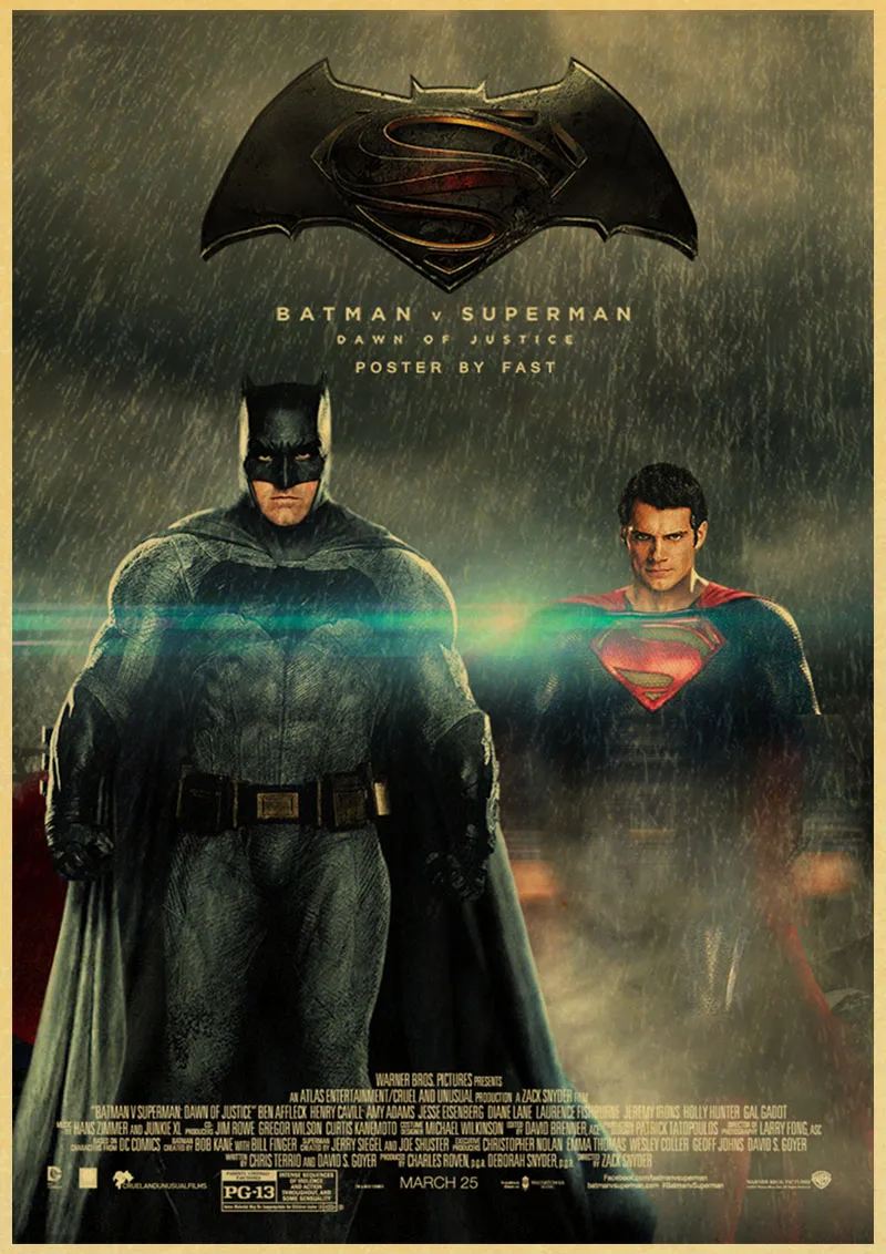 Супер герой винтажный DC комикс о Бэтмене плакат хорошего качества постер в стиле ретро крафт-бумага на стену для дома и бара детской комнаты