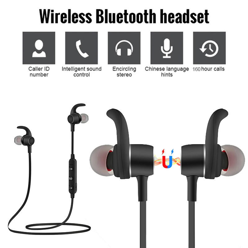 Беспроводная гарнитура AI Bluetooth наушники прочные спортивные для iPhone стерео 4