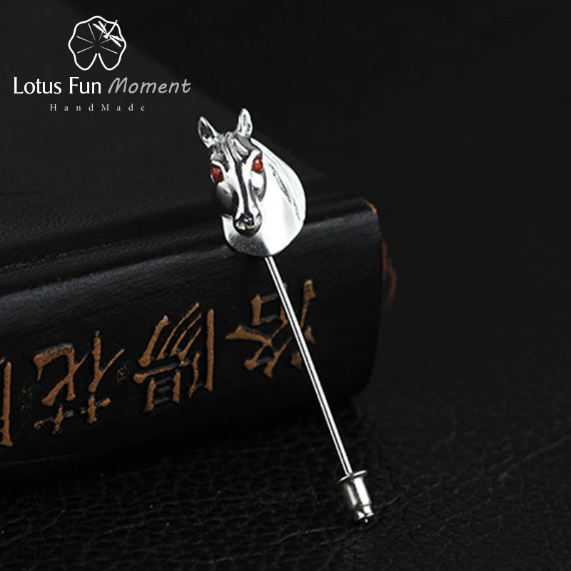Lotus Fun Moment Настоящее серебро 925 пробы натуральный гранат ручная работа модные