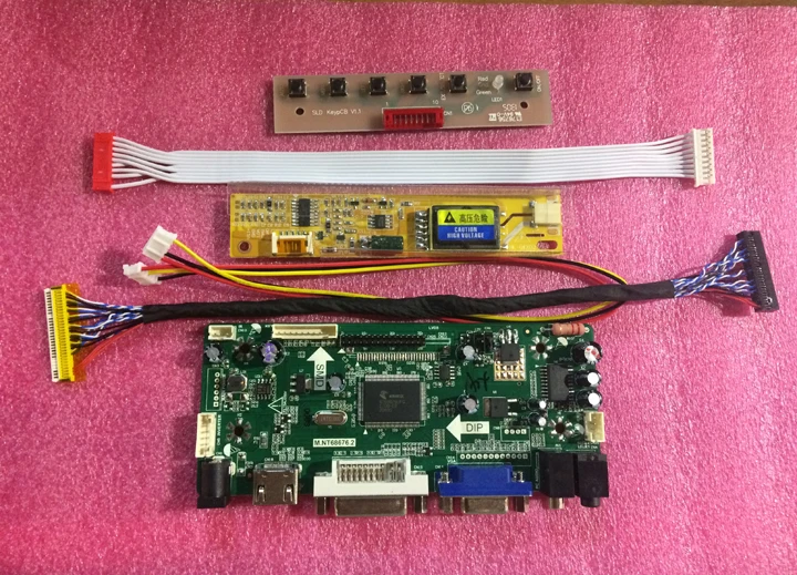 Плата драйвера контроллера аудиосигнала HDMI VGA DVI M.NT68676 для телефона 1440*900 тест