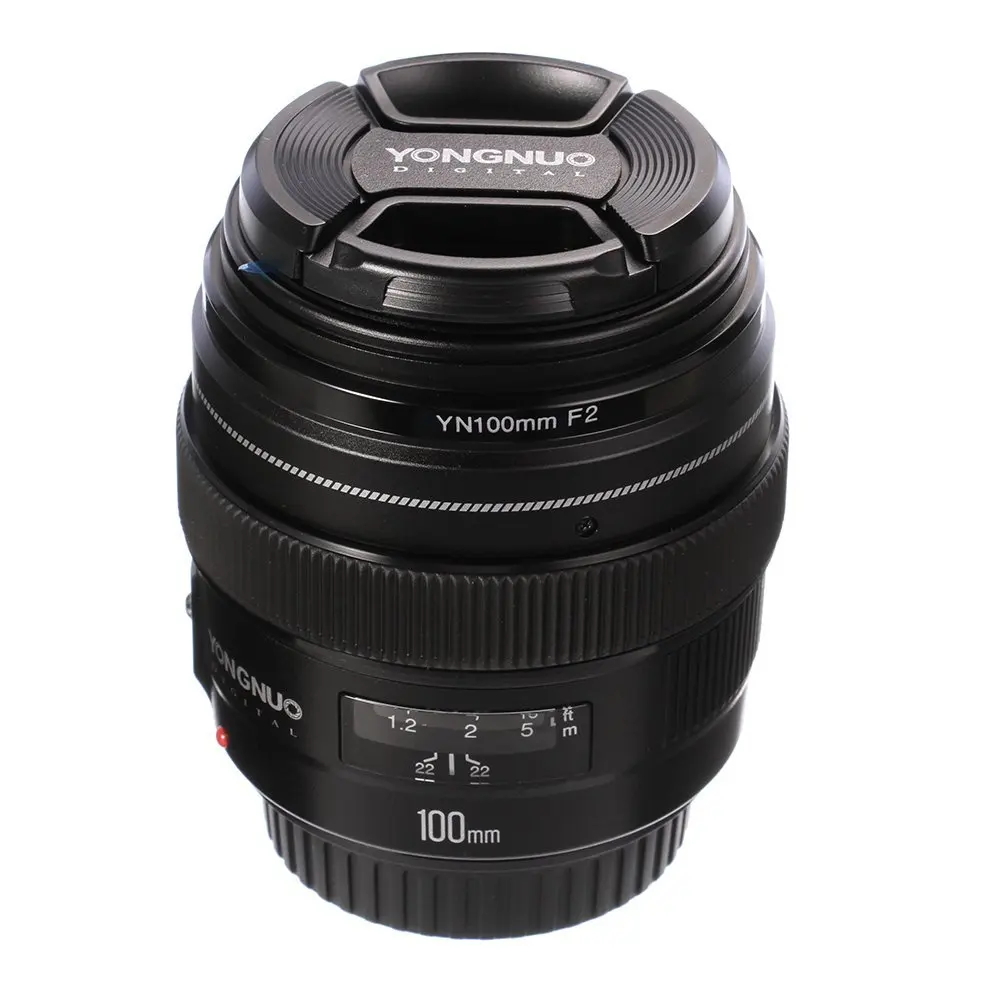 YONGNUO 100MM YN100mm F2 Large Aperture Medium Telephoto Prime Lens for Canon EF Mount 5D 1300D T6 760D 6d 600d 80d For Nikon