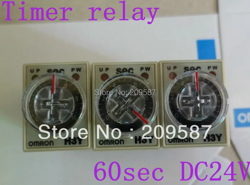Реле времени H3Y 2 250V 5A 60sec 60s DC24V 24VDC|relay free|relay timerrelay terminals |