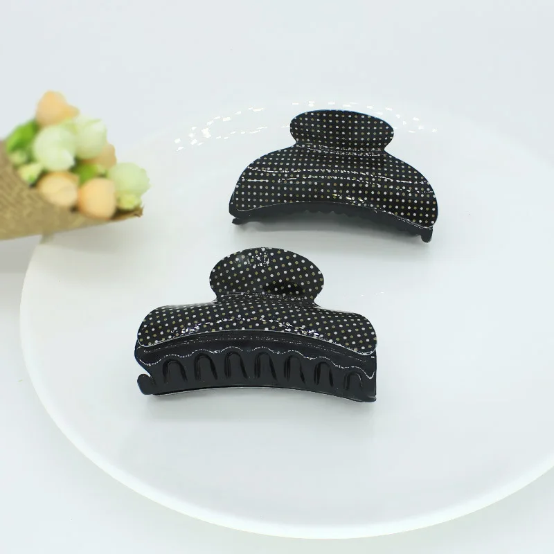 Новые модные большие заколки для волос 9 см с цветочным принтом акриловые