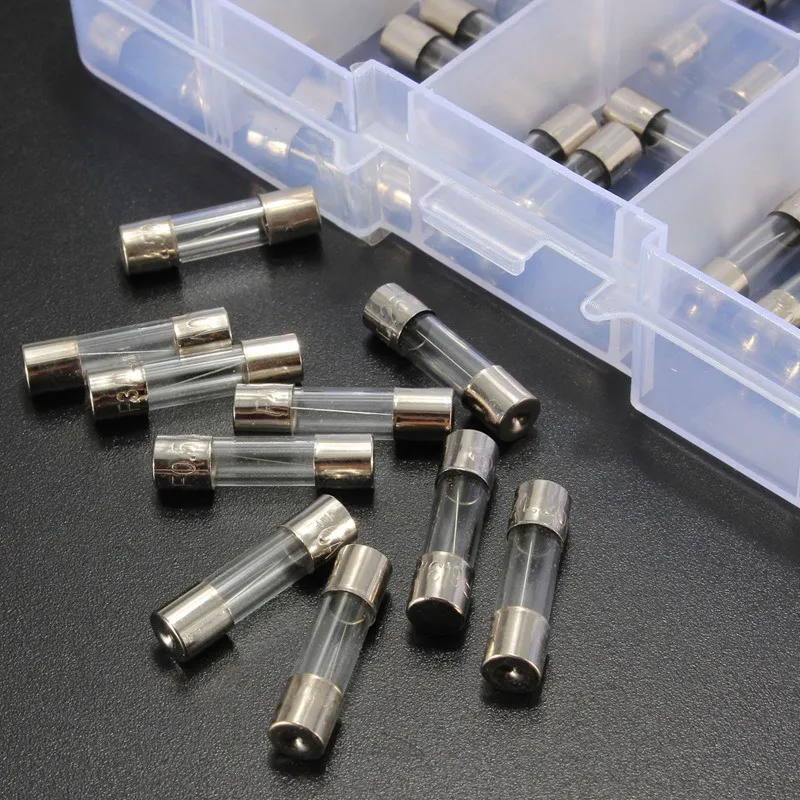 Набор стеклянных предохранителей в ассортименте 50 шт. набор трубок с медленным