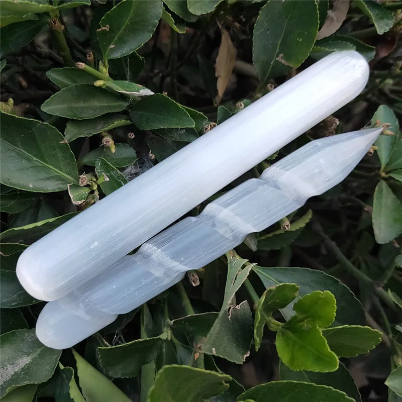 2 шт. кристаллическая палочка белый селенит КВАРЦЕВЫЙ массаж драгоценный камень