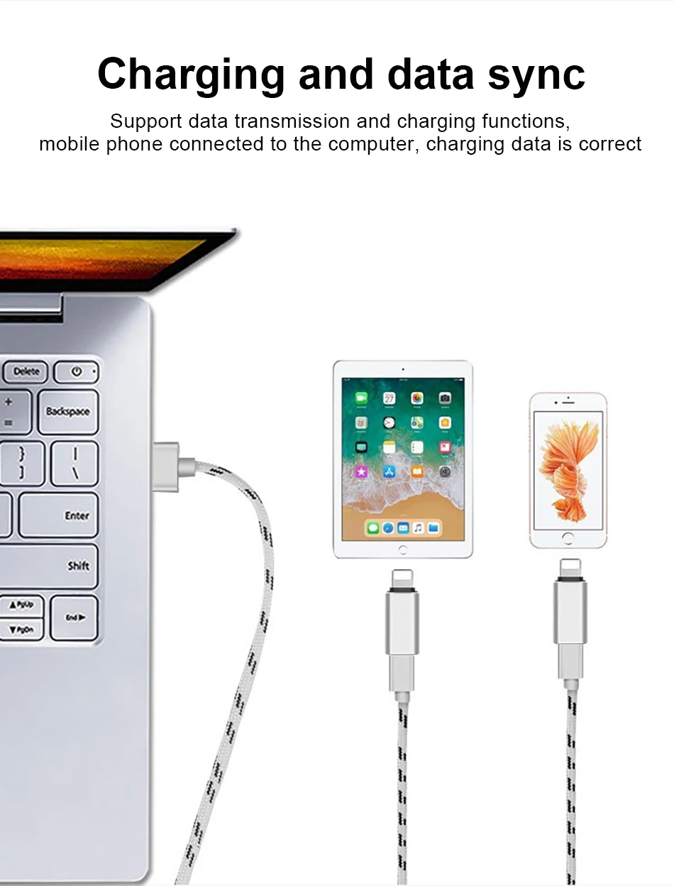ACCEZZ 2 шт. USB адаптер типа OTG C до 8 Pin для Apple iphone X XS XR 8 7 Plus 10 освещение Синхронизация данных Быстрая зарядка конвертер