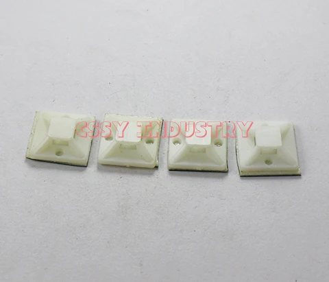 Самоклеящиеся держатели для кабеля 12x12 20 мм x 25x25 зеленый цвет|adhesive cable tie mount|cable