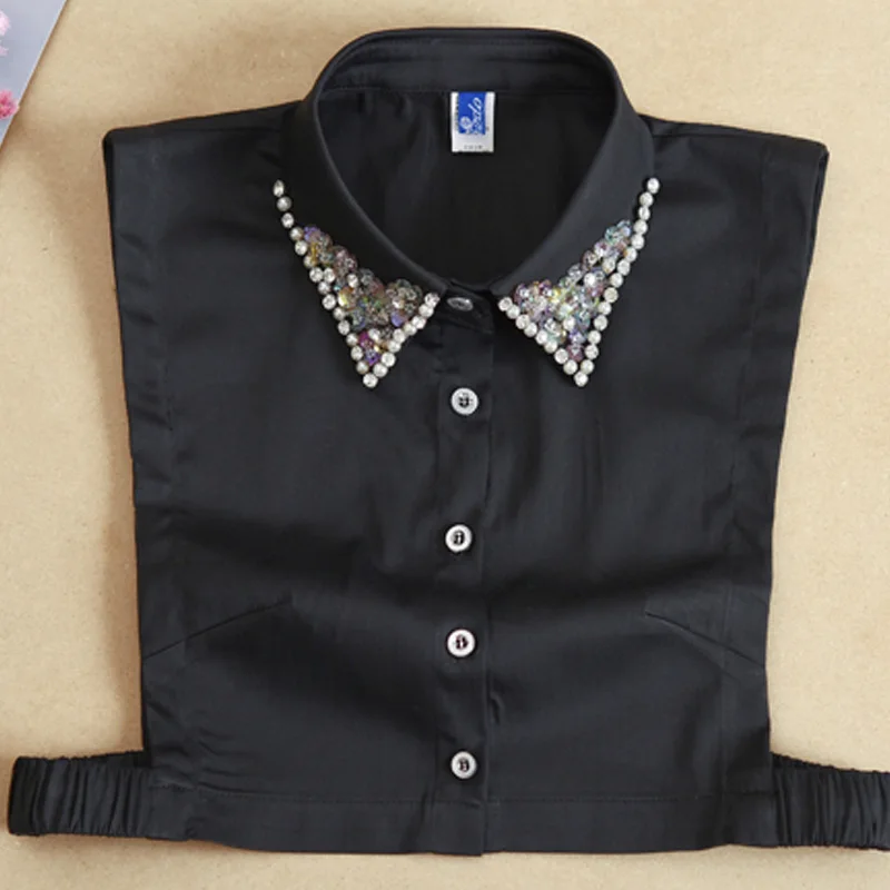 Vintage Detachable Collar False Lapel Blouse Cotton high Korean fake collar wide sweater shirt decoration |