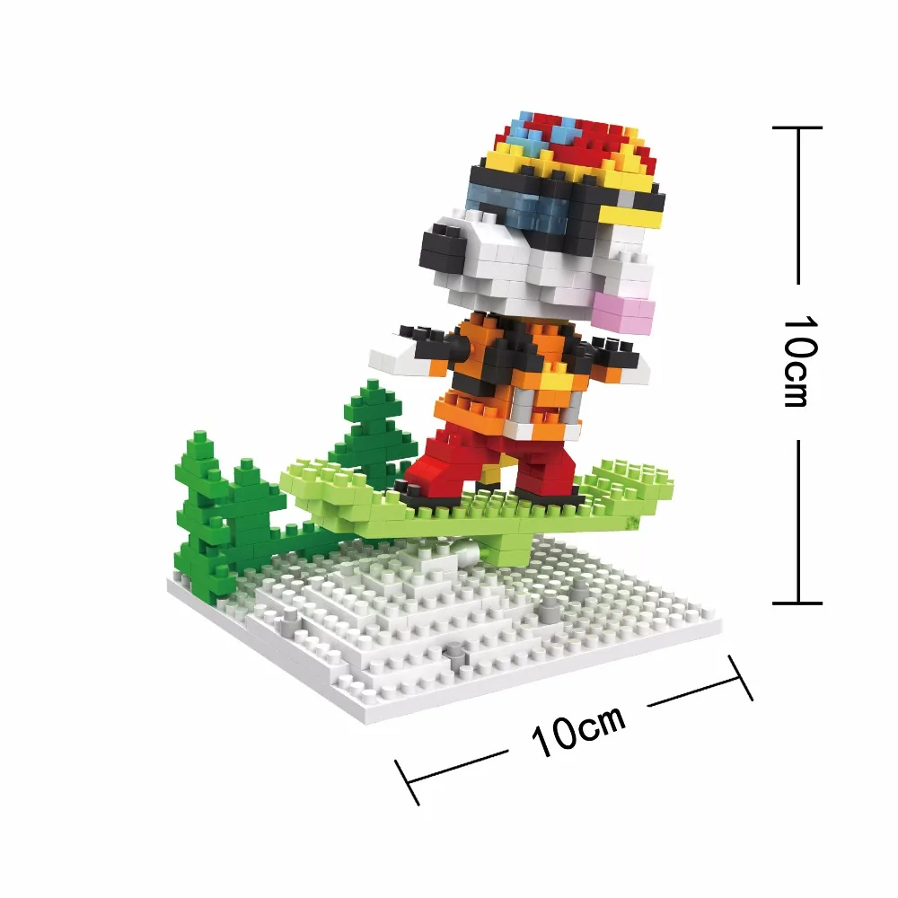 BOB мини блоки Спорт собака DIY Строительные кирпичи игрушечная аниме-модель микро