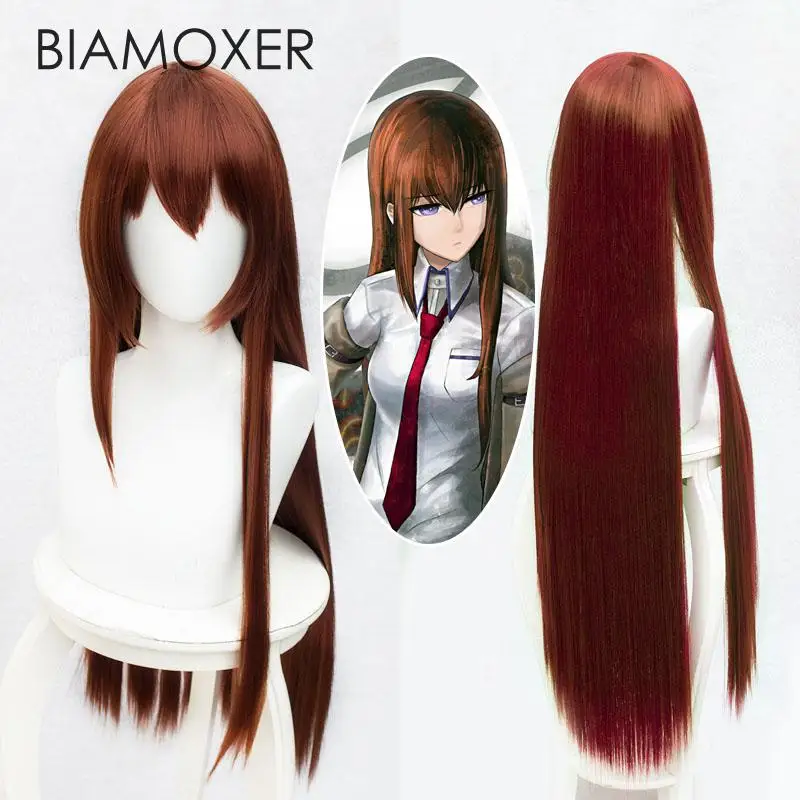 Парик Biamoxer для косплея на Хэллоуин прямой длинный парик коричневого цвета в