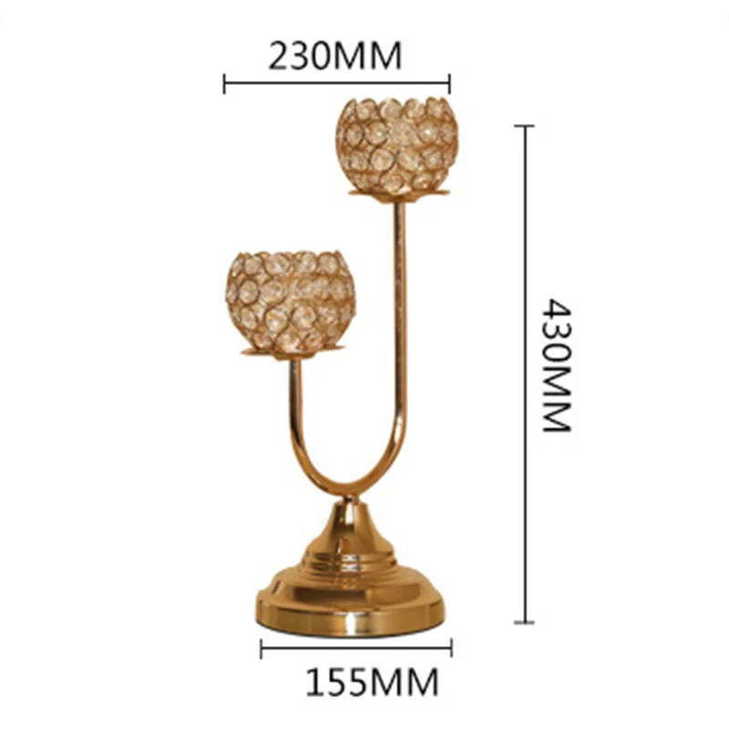 Арахис новый сверкающий K9 Хрустальный Подсвечник рождественский металлический