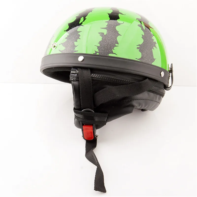 

Fashion Bicycle Motorbike Helmet Half Face With Visor Goggles Women Men Protective Motorcycle Helmet capacetes de motociclista