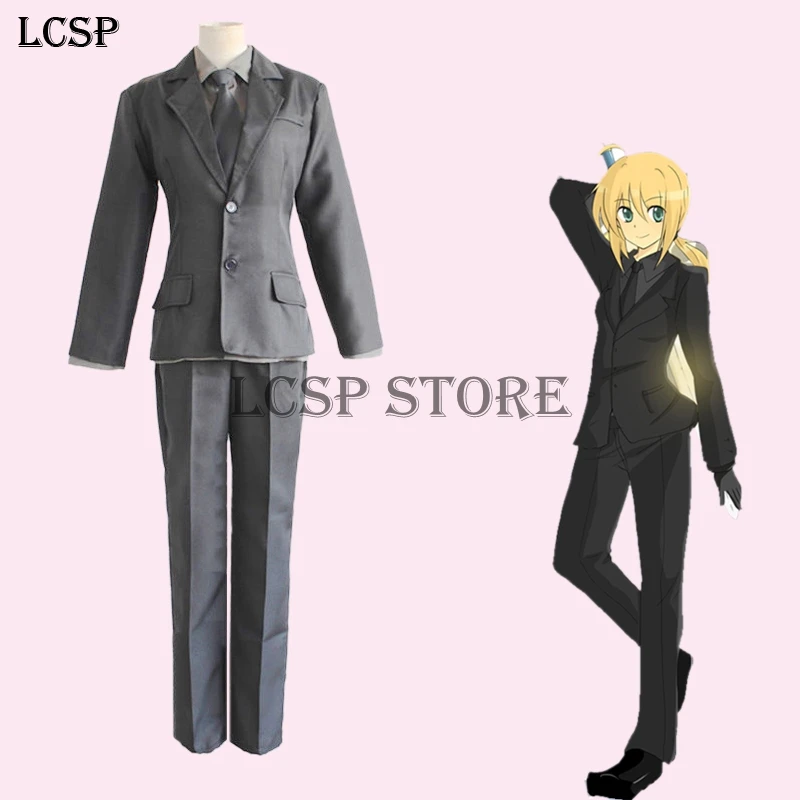 LCSP Fate Stay Night черный саблейский костюм для косплея японский аниме FATE ZERO Униформа