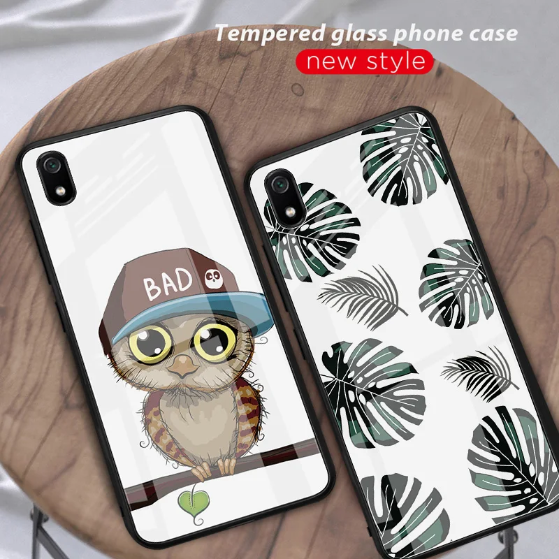 Luxury Glass Case For Xiaomi Mi 8 Lite 9 6X 5X Poco F1 Redmi Note 6 5 7 Pro K20 7A Moon Printing Mirror Glossy Phone |