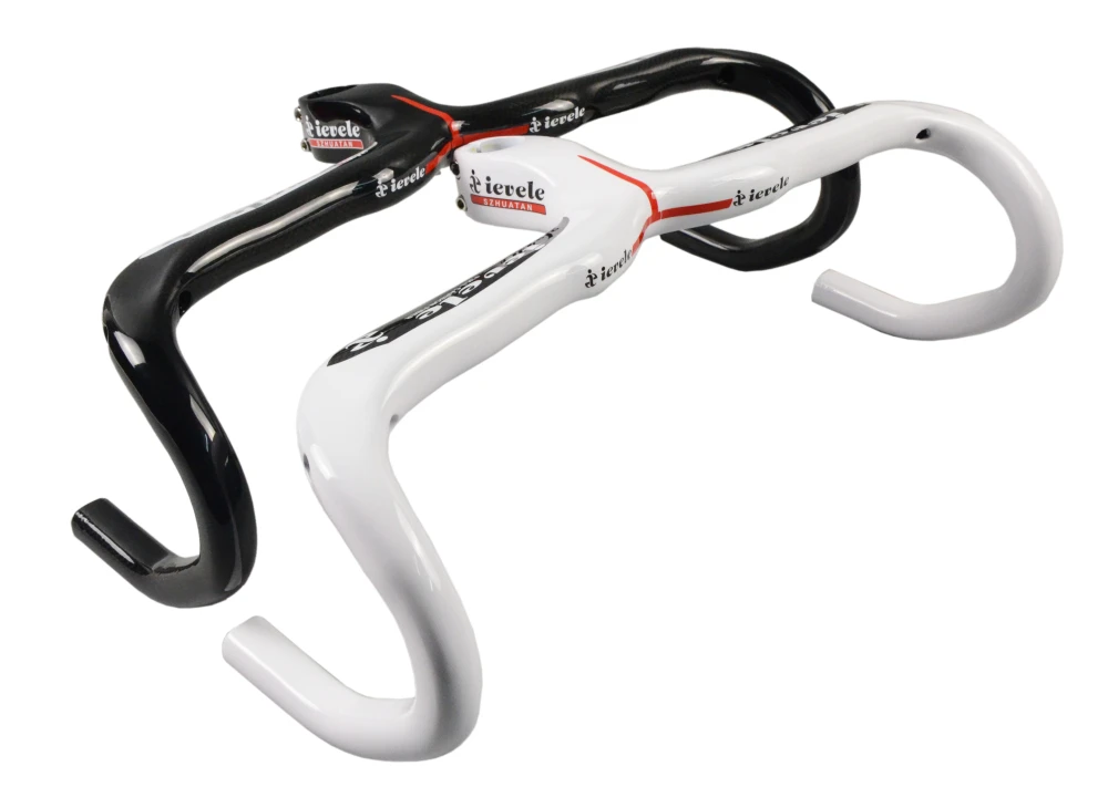 Скидка Ievele полностью углеродное волокно дорожный велосипед Интегрированный руль с 28,6 мм стебель углеродный дорожный руль для велосипеда части