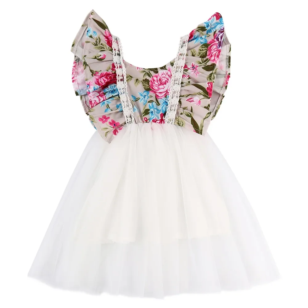 2018 г. новое летнее платье для маленьких девочек Детские платья модная одежда дня