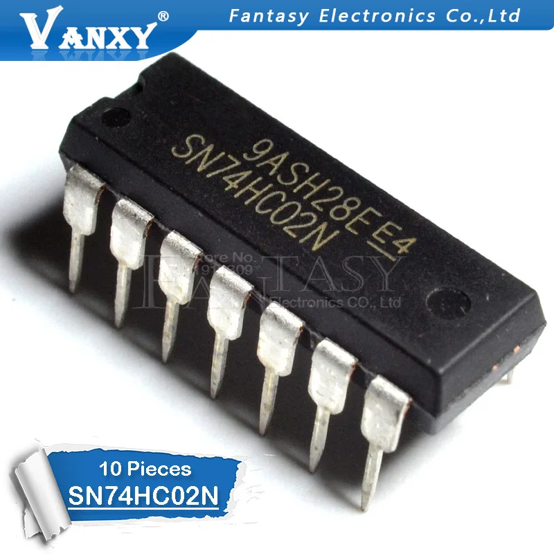 10 шт. 74HC02N DIP14 74HC02 DIP SN74HC02N DIP-14 Новый и оригинальный IC | Электронные компоненты