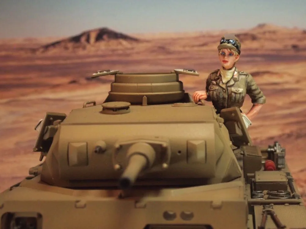 1/35 Смола Наборы немецкий Женский Танк солдат африканская армия 4 шт./компл.(без майки